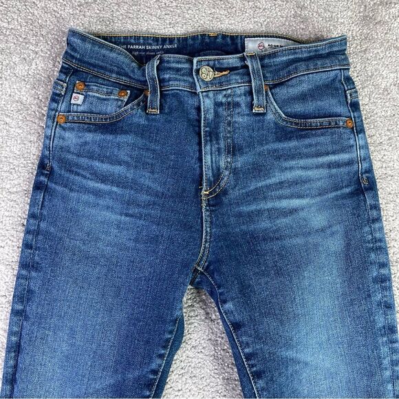 Ag Adriano Goldschmied Farrah Jeans Women’s 24 Blue Skinny Ankle High Rise - Picture 2 of 13